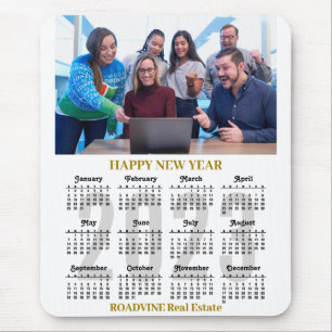 Tapis De Souris 2023 Calendar Business Photo Gold Typography