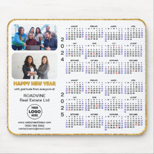 Tapis De Souris 2024 2025 Calendrier Gold Black Corporate 2 Photo