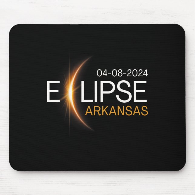 Tapis De Souris 2024 Arkansas Totalité Eclipse Arkansas Solar 2024 (Devant)