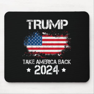 Tapis De Souris 2024 Reprendre l'Amérique aux élections du drapeau