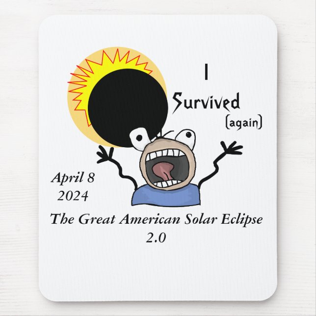 Tapis De Souris 2024 Solar Eclipse Survival (Devant)