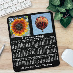 Tapis De Souris 2025 Année Calendrier mensuel Black Custom 2 Photo<br><div class="desc">Cette année 2025 2-photo et texte personnalisé calendrier mensuel personnalisé mousepad / tapis de souris montre les jours de la semaine pour chaque mois en blanc classique, d'apparence professionnelle sur un arrière - plan noir. C'est une simple et audacieuse mousepad calendrier annuel pour vous aider à conquérir la nouvelle année....</div>