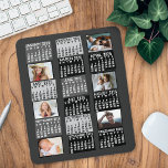 Tapis De Souris 2025 Année Calendrier mensuel Mood Black Photo Col<br><div class="desc">Ce calendrier mensuel personnalisé 2025 a un look géométrique moderne du milieu du siècle avec des blocs de couleur asymétriques et une typographie découpée de style papier. Le design se décline en gris, noir et blanc. Utilisez les modèles faciles pour ajouter six de vos photos préférées (le travail horizontal est...</div>