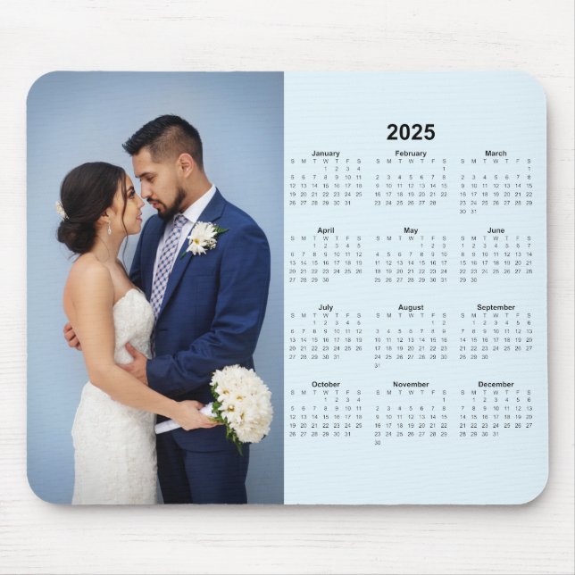 Tapis De Souris 2025 Calendar with Custom Photo  (Devant)