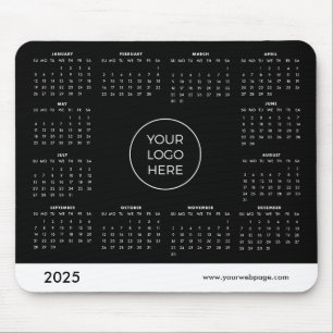 Tapis De Souris 2025 Calendrier Business Black Mouse Pad