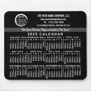Tapis De Souris 2025 Calendrier personnalisé Nom du logo commercia