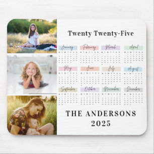 Tapis De Souris 2025 Famille moderne 4 photo Collage personnalisé