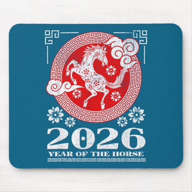 Tapis De Souris 2026 Lunar Chinese New Year Fire Horse  (Devant)