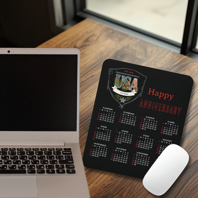 Tapis De Souris 2026 Semiquincentennial Botanical Calendar  (2026 Semiquincentennial Botanical Calendar Mouse Pad)