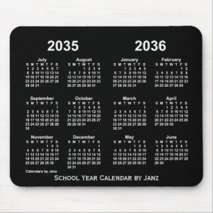 Tapis De Souris 2035-2036 Neon School Year Calendar by Janz