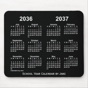 Tapis De Souris 2036-2037 Neon School Year Calendar by Janz