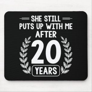 Tapis De Souris 20 Ans De Mariage Mari Funny 20e Anniversaire