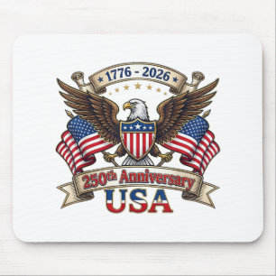 Tapis De Souris 250 Ans Américain 250e 4 Juillet Anniversaire 1