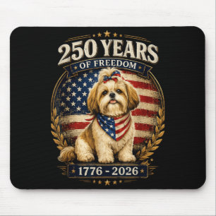 Tapis De Souris 250 Ans d'Amérique Shih Tzu 250e Anniversaire
