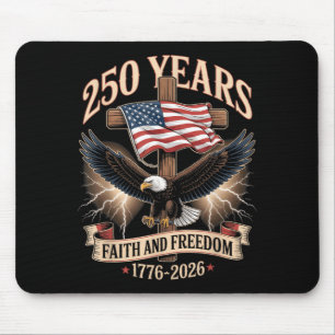 Tapis De Souris 250 ans de foi et de liberté chrétienne USA 250e