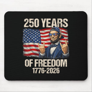 Tapis De Souris 250 Ans De Liberté Abraham Lincoln Drapeau América