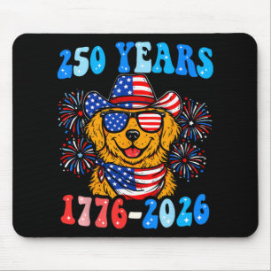 Tapis De Souris 250 Ans Golden Retriever 1776-2026 250e Anniver