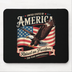 Tapis De Souris 250e anniversaire de l'Amérique 4 juillet drapeau
