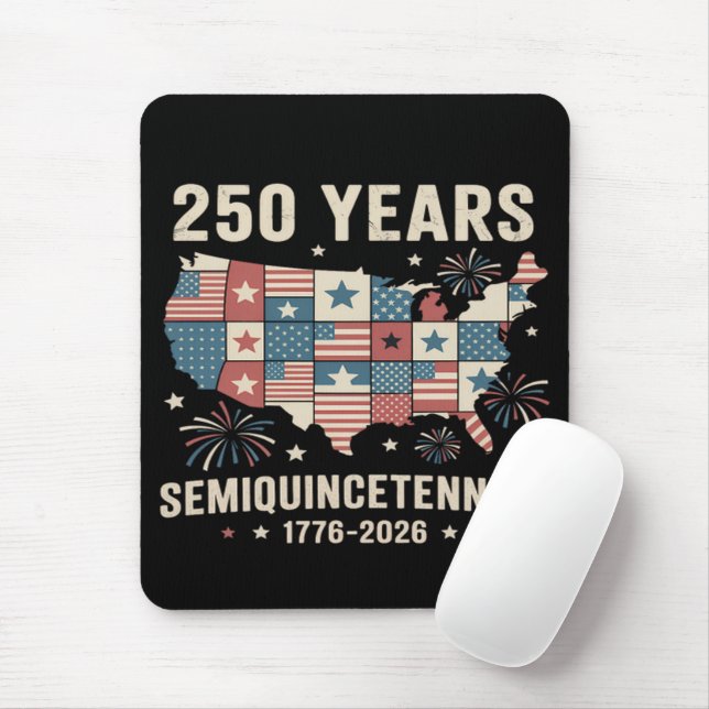 Tapis De Souris 250e anniversaire de l'indépendance des États-Unis (Avec souris)