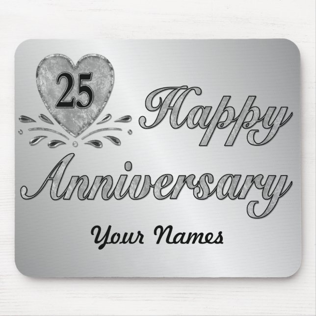 Tapis De Souris 25e anniversaire - Argent (Devant)