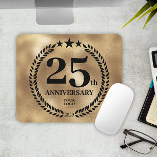 Tapis De Souris 25e anniversaire d'affaires Or