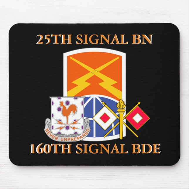 TAPIS DE SOURIS 25E BRIGADE SIGNAL BATTALION 160E (Devant)