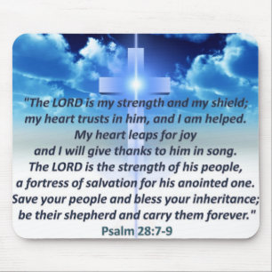 Tapis De Souris 28:7 de psaume - 9