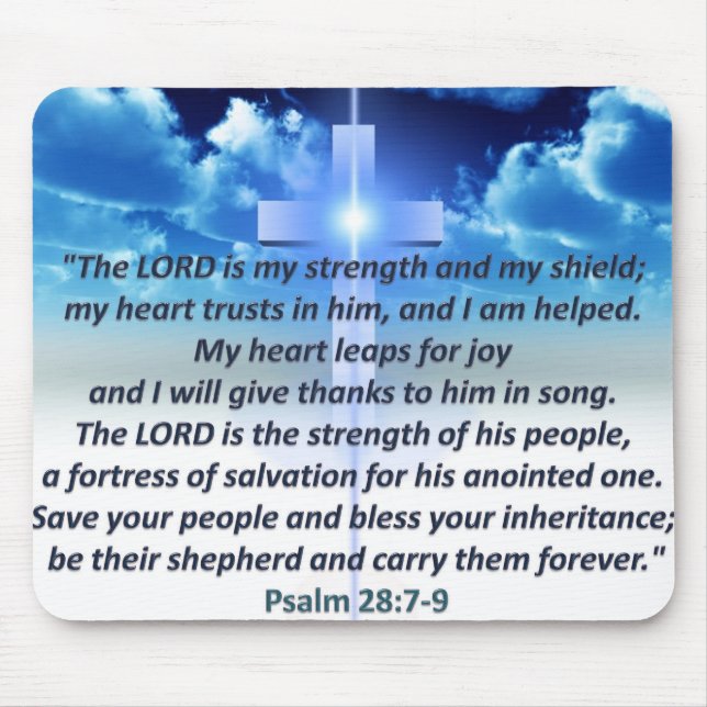 Tapis De Souris 28:7 de psaume - 9 (Devant)