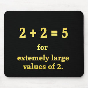 Tapis De Souris 2 + 2 = 5  Blague de maths drôle
