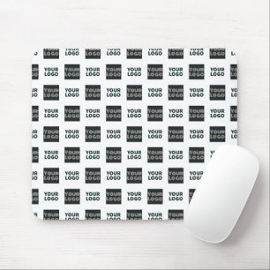 Tapis De Souris 2 Logos Simples Logos Répétitifs Blanc
