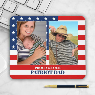 Tapis De Souris 2 Patriot Modèle photo père famille Souris Pad