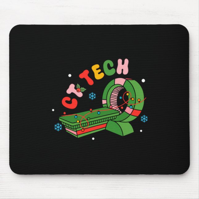 Tapis De Souris (2 Sided) Santa's Favorite Ct Tech Christmas Techn (Devant)