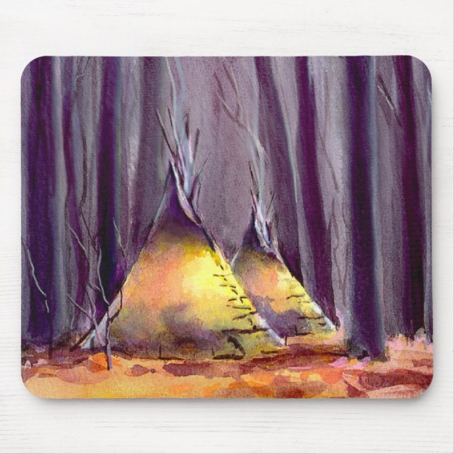 Tapis De Souris 2 TIPIS dans la FORÊT par SHARON SHARPE (Devant)