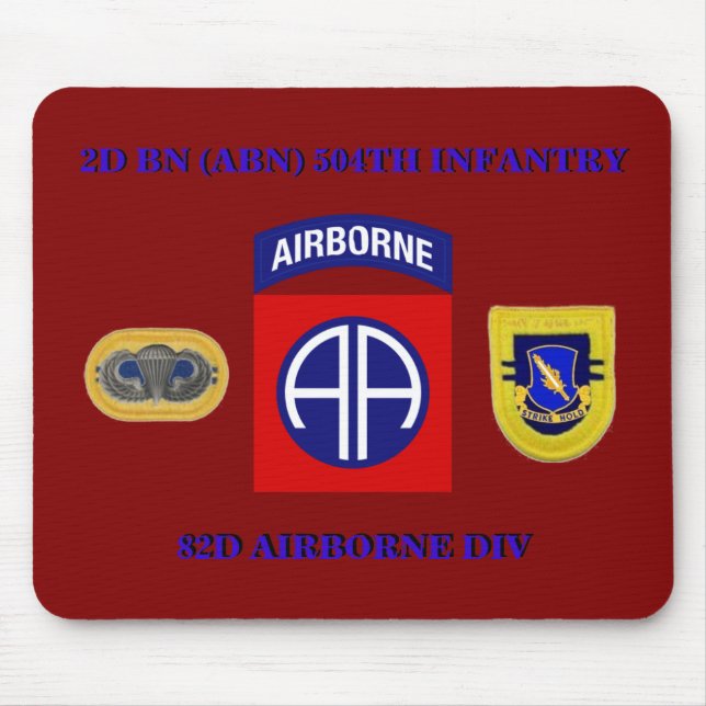 Tapis De Souris 2D BN 504TH INFANTRY 82d AIRBORNE MOUSEPAD (Devant)