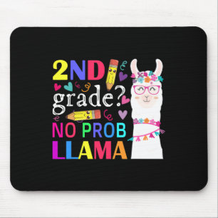 Tapis De Souris 2e année Pas de problème-llama Enseignant Élève Pr