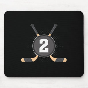 Tapis De Souris 2e anniversaire de hockey sur glace 2 ans Annivers