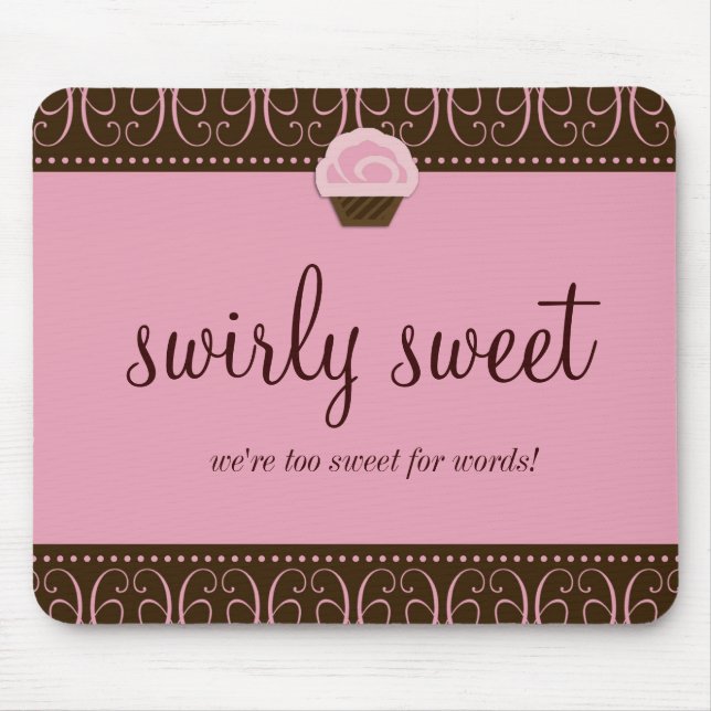 Tapis De Souris 311-Swirly Mousepad rose doux (Devant)