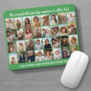 Tapis De Souris 32 Collage de photos - Moderne Vert avec Texte