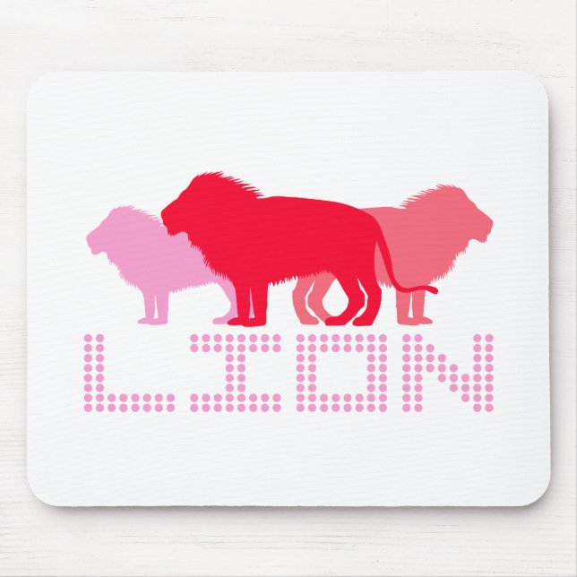 Tapis De Souris 3 Lions (Rouge) (Devant)