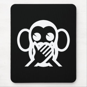 Tapis De Souris 3 Singes Sages Iwazaru 言わざる Ne Pas Dire de Mal Emo