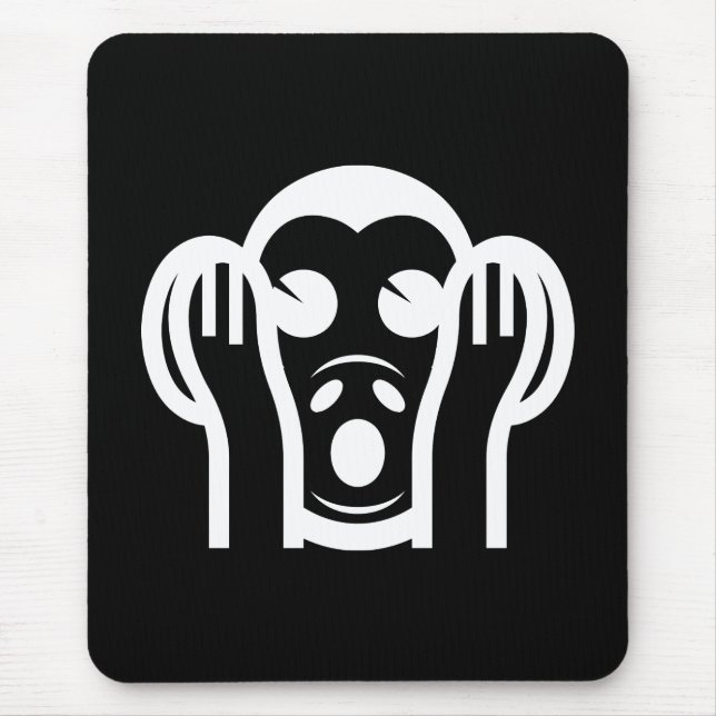 Tapis De Souris 3 Singes Sages Kikazaru 聞 か ざ る N'Écouter AUCUN Em (Devant)