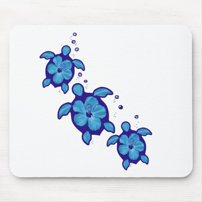 Tapis De Souris 3 tortues bleues de Honu (Devant)