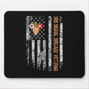 Tapis De Souris 3e brigade de signalisation Vétéran Vintage Drapea