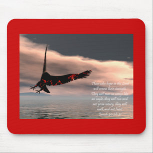 Tapis De Souris 40:28 d'Isaïe de vers de bible - 31 avec Eagle