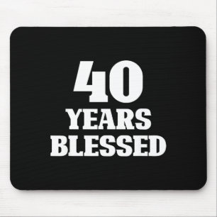 Tapis De Souris 40 Ans Bénis 40e Anniversaire Chrétien Religieux