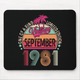 Tapis De Souris 40 ans Vintage sept 1981 40e anniversaire