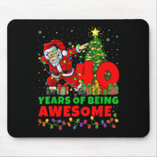 Tapis De Souris 40 Years of Being Awesome Santa 40th Birthday Chri