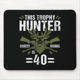 Tapis De Souris 40e Anniversaire Chasse au canard Chasseur de cerf