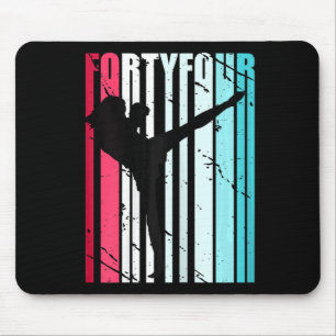 Tapis De Souris 44e anniversaire rétro pour femme kickboxing kickb
