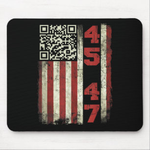 Tapis De Souris 45 47 Trump Vintage États-Unis Indicateur Trump Qr